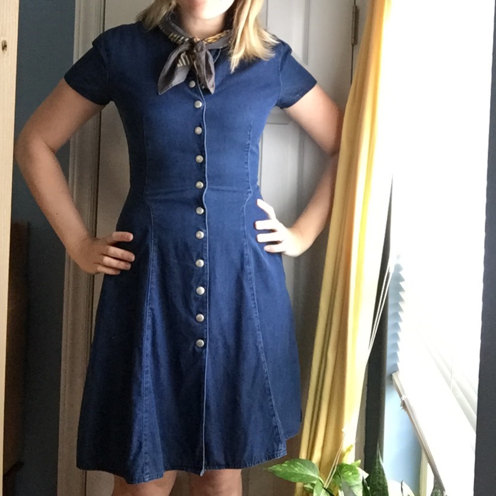 Banana Republic denim A-line dress
